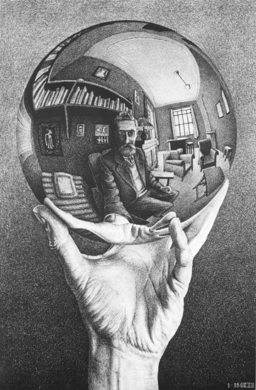 Escher, Autoritratto allo specchio sferico