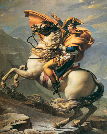 Jacques-Louis David,Napoleone valica il San Bernardo