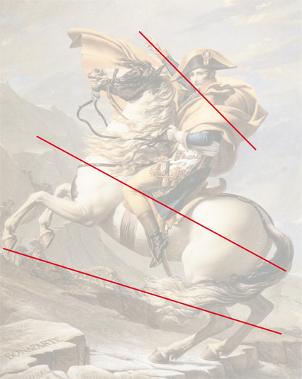 Jacques-Louis David,Napoleone valica il San Bernardo